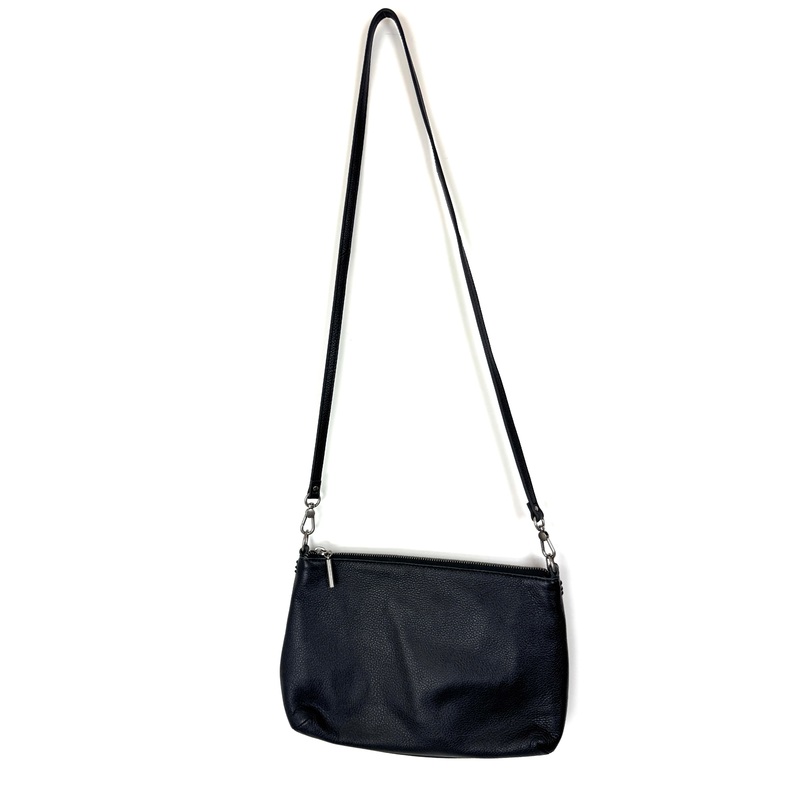Black Leather Crossbody Bag