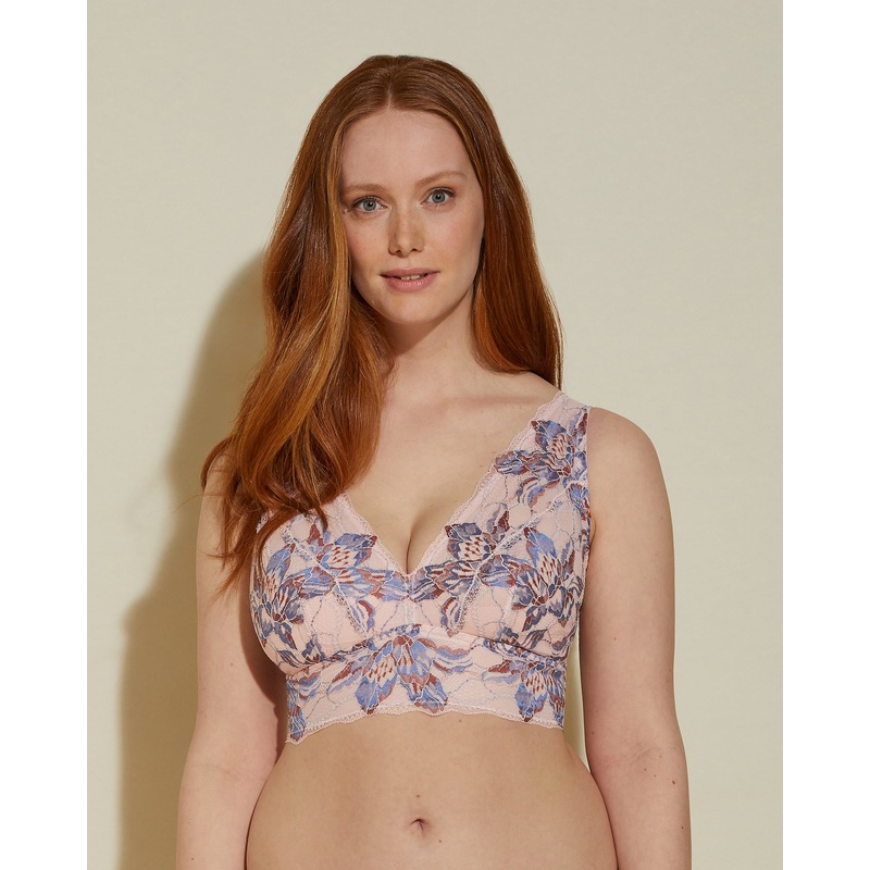 Bralette Curvy Pink Lilly/Luzerne Blue XS