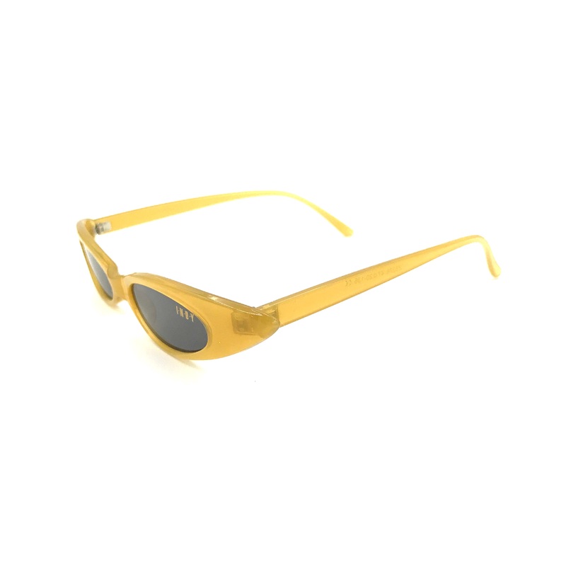 Dark Yellow and Black Slim Lens Sunglasses