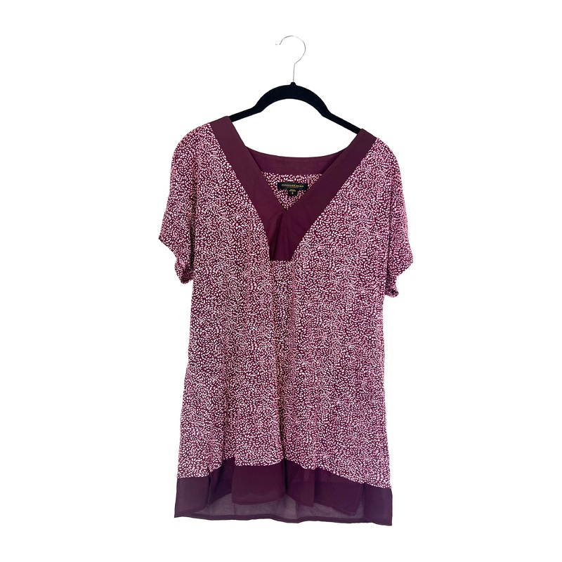Maroon Speckled Pant Sleep Set – Small