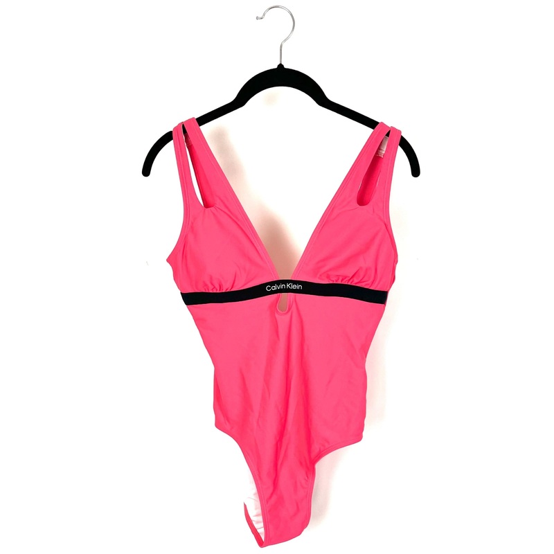 Pink and Black One Piece Swimsuit – Small