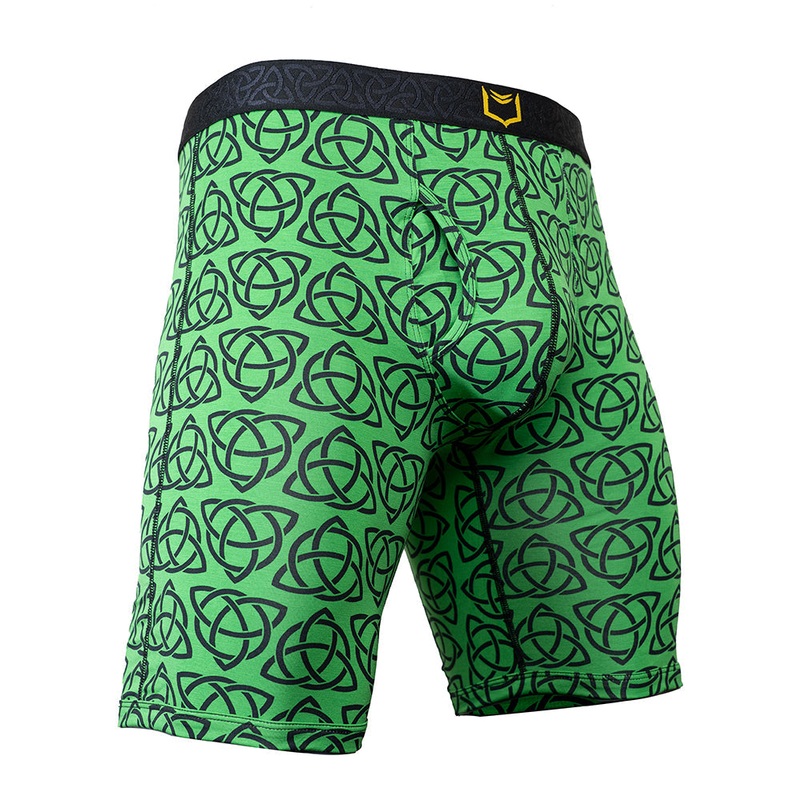 SHEATH V Bamboo Men’s 8″ Sports Performance Boxer Brief CELTIC KNOT XS 24-26″