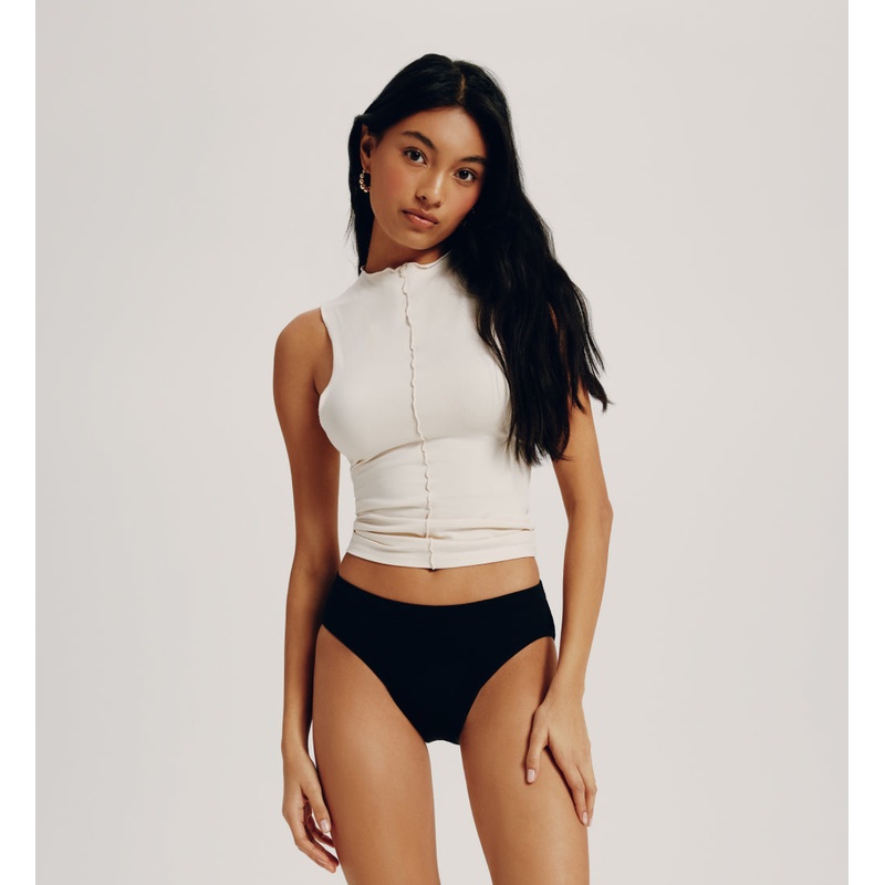 Teen Leakproof Cotton Bikini Black XXS