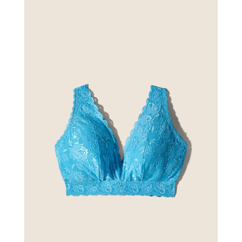 Ultra Curvy Longline-Bralette Plungie Constance Blue XS