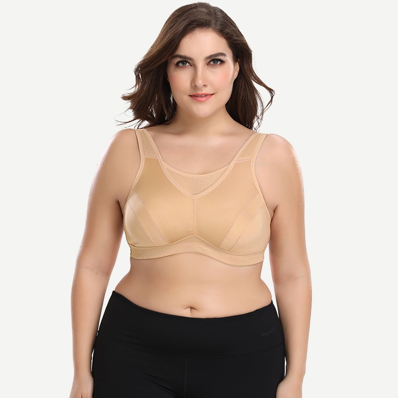 Plus Size Non Padded Yoga Sports Bra Nude 42B/95B