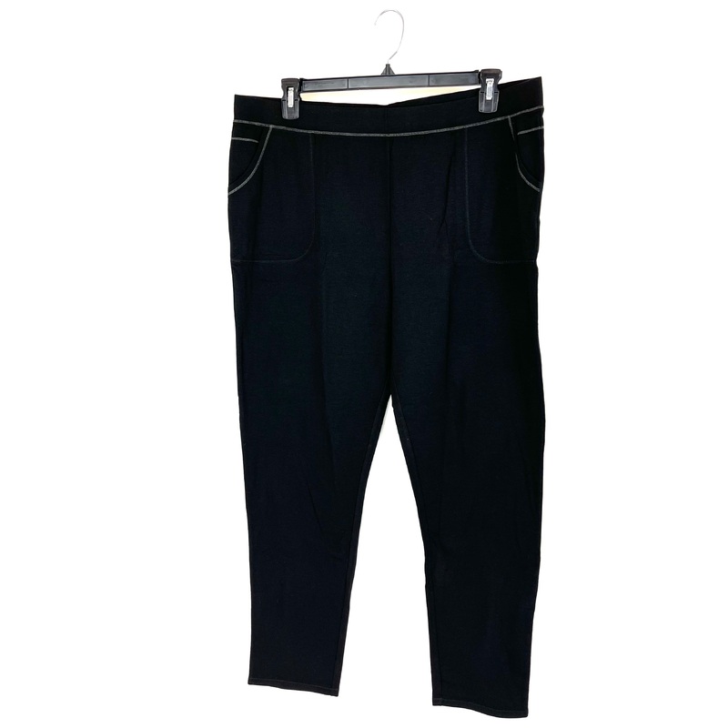 Reverse Stitch Black Lounge Pants – Size 22/24