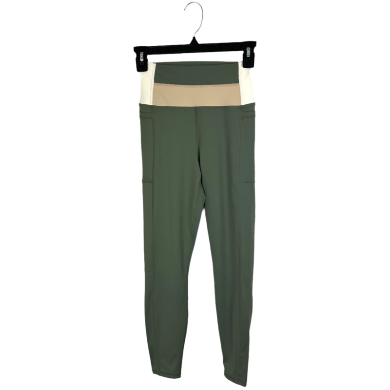 Sage Green and Beige Leggings – Size 0/2