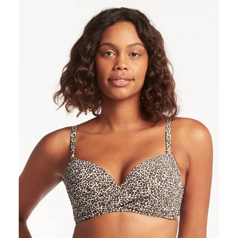 Sea Level Wild Cat Cross Front Bikini Top – Espresso 4