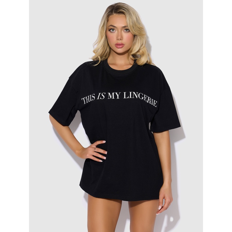 This Is My Lingerie T-Shirt Black S