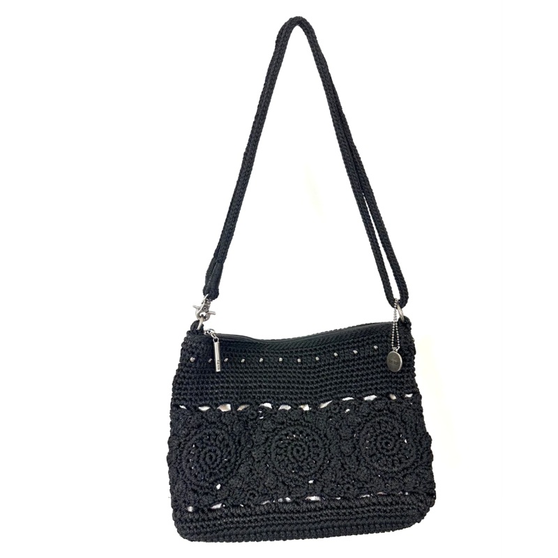 Black Crochet Shoulder Bag