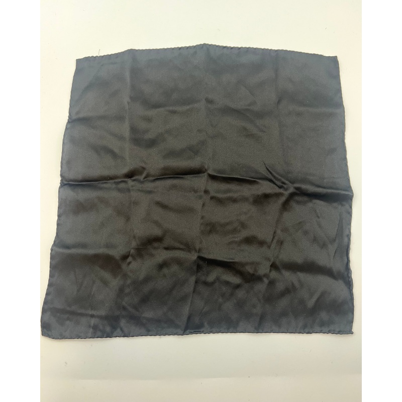 MENS Solid Black Pocket Square
