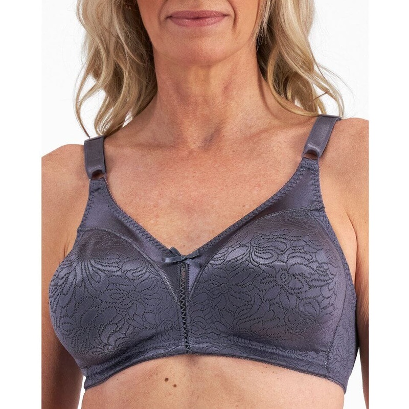 Playtex Classics Full Coverage Non-Contour Bra – Charcoal Lace 34B