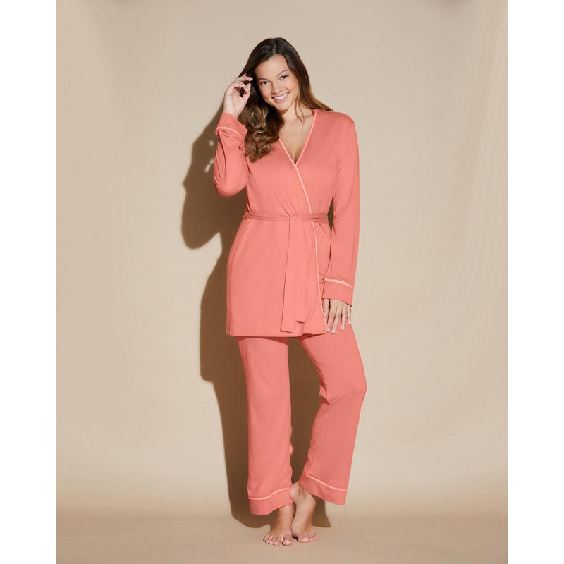 Pyjama 3 Pices Curvy Avec Peignoir CORAL BREEZE/CORAL BREEZE P