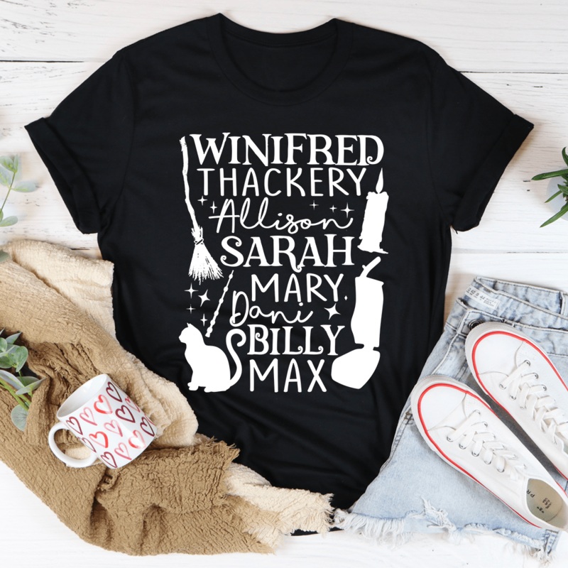 Winifred Thackery Allison Sarah Mary Dani Billy Max Tee Black Heather S