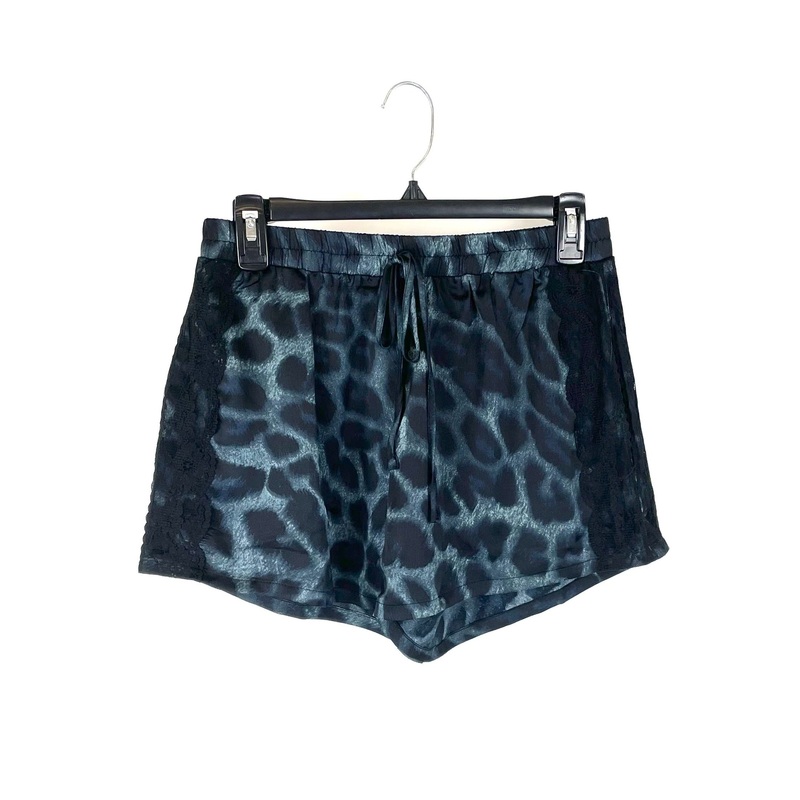 Dark Blue Cheetah Print Shorts – Small, Medium Small