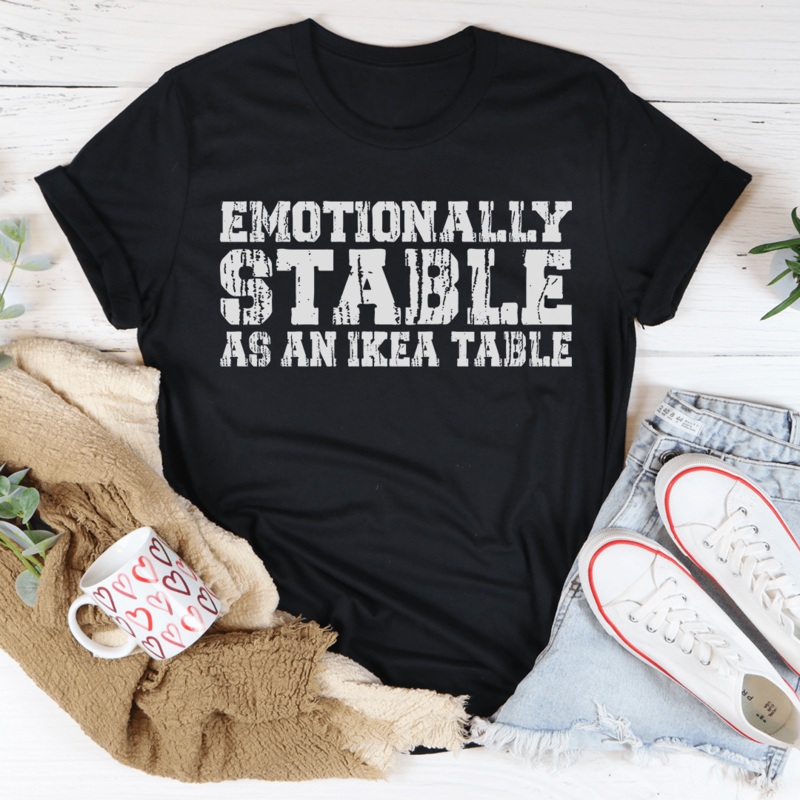 Emotionally Stable Tee Black Heather S
