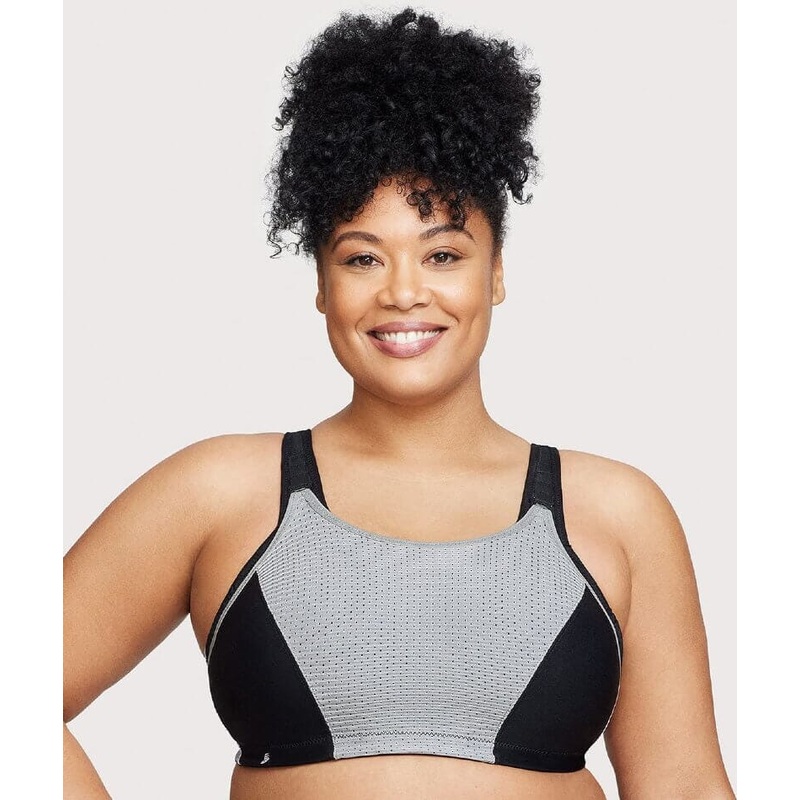 Glamorise Custom Control Wire-free Sports Bra – Black 32B
