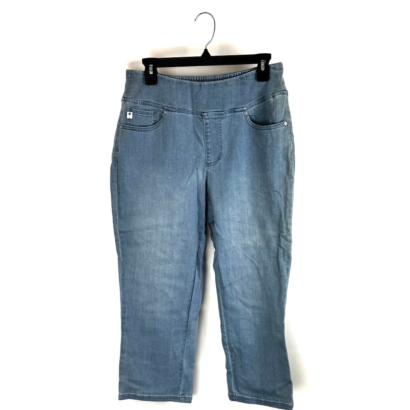 Light Wash Elastic Waistband Jeans – Size 12