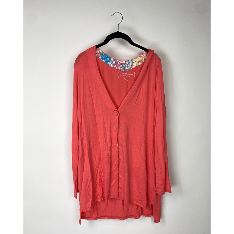 Long Sleeve Coral Cardigan – Small