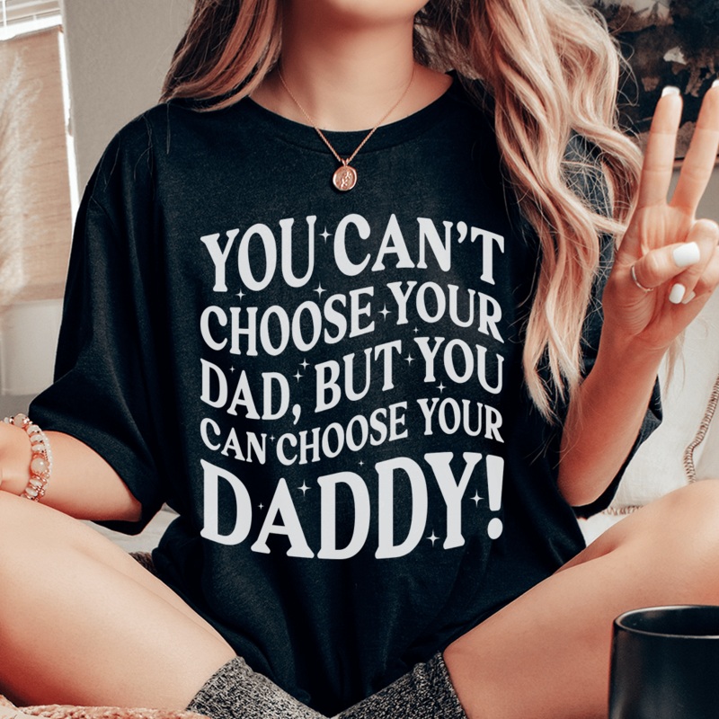 You Can’t Choose Your Dad Tee Black Heather S