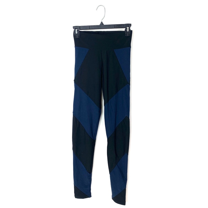 Black and Blue Leggings  – Small