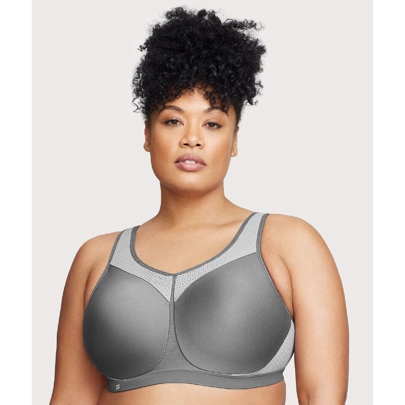 Glamorise High Impact Underwire Sports Bra – Grey 32D