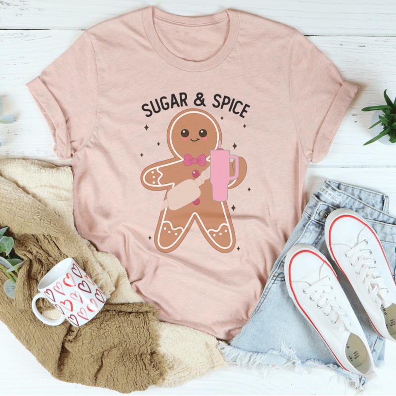 Sugar & Spice Tee Heather Prism Peach S