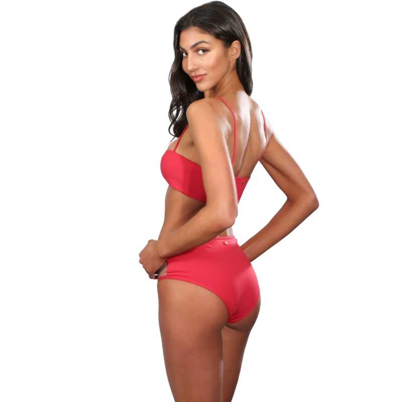 BELLA RED High Waist Bikini Bottoms S
