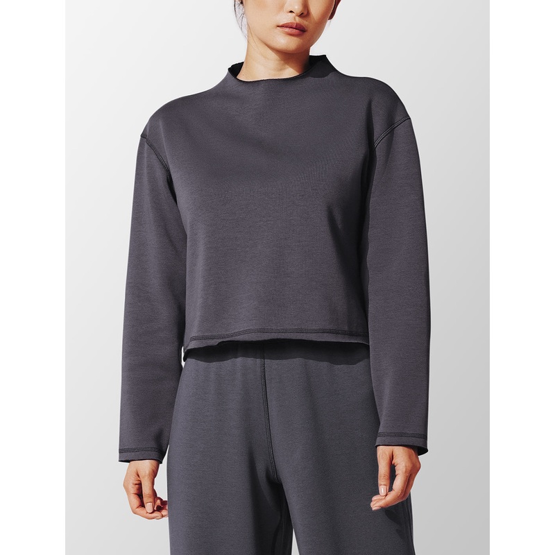 Cuddle Fleece Reversible Lounge Top black XS