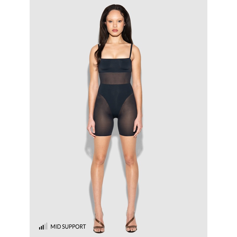 Iman Mid-Thigh Sculpting Bodysuit Midnight S