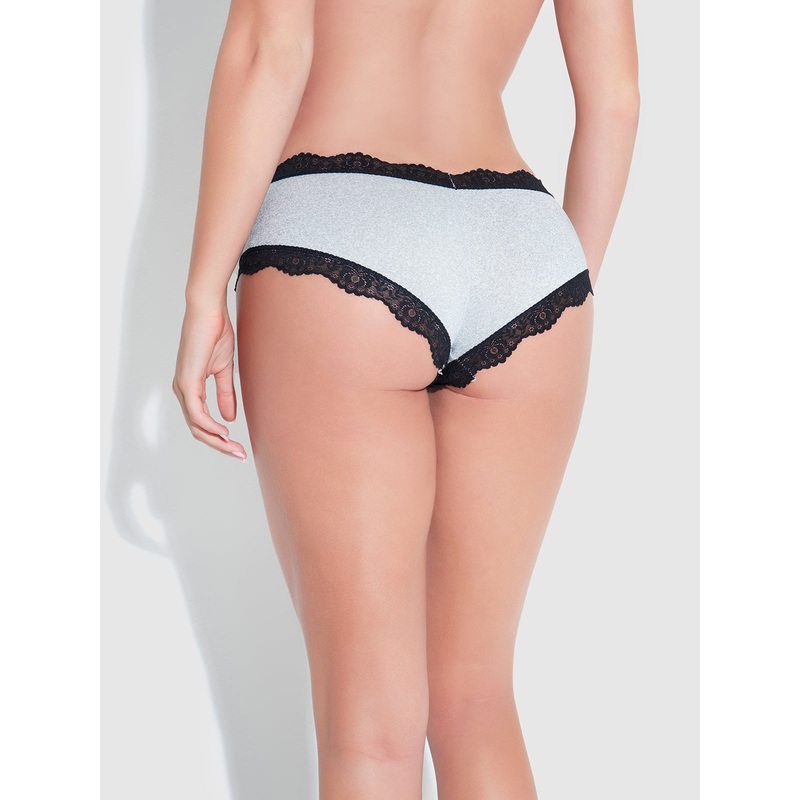Jenna Micro Cheeky Heather Grey/Black S