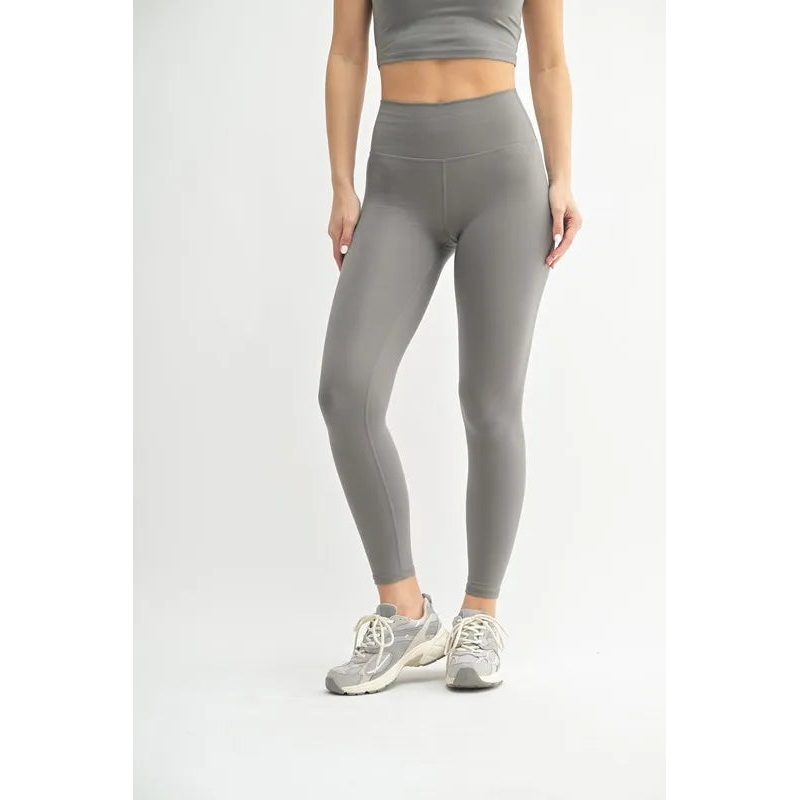 MONO B Venice Cloud Light Contour High-Waisted Leggings NEW PEWTER S