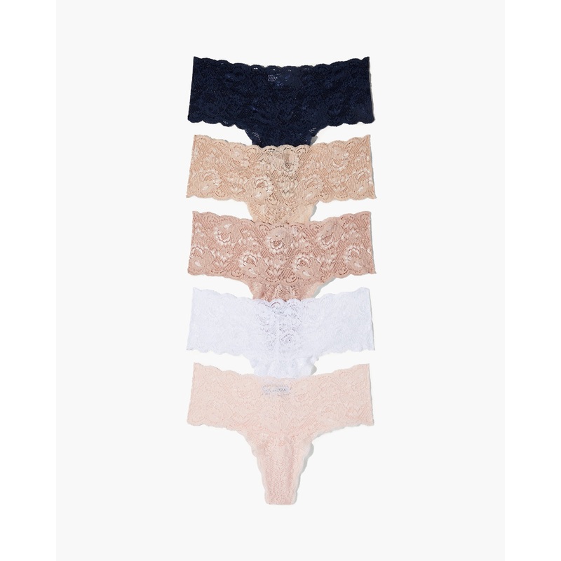 Pack De 5 Tangas Comfie Navy Blue Sette Mandorla Pink Lilly White S/M