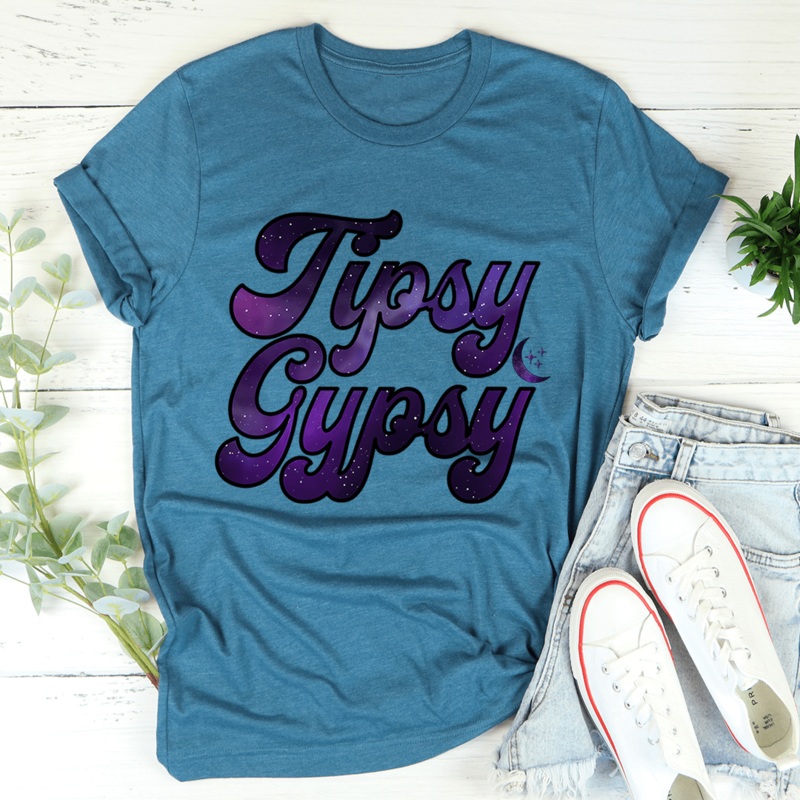 Tipsy Gypsy Tee Heather Deep Teal S
