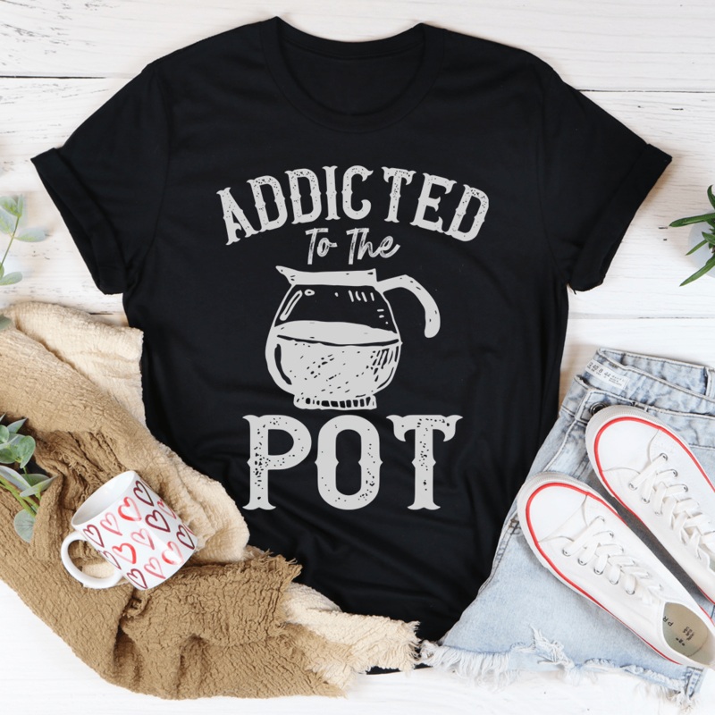 Addicted To The Pot Tee Black Heather S