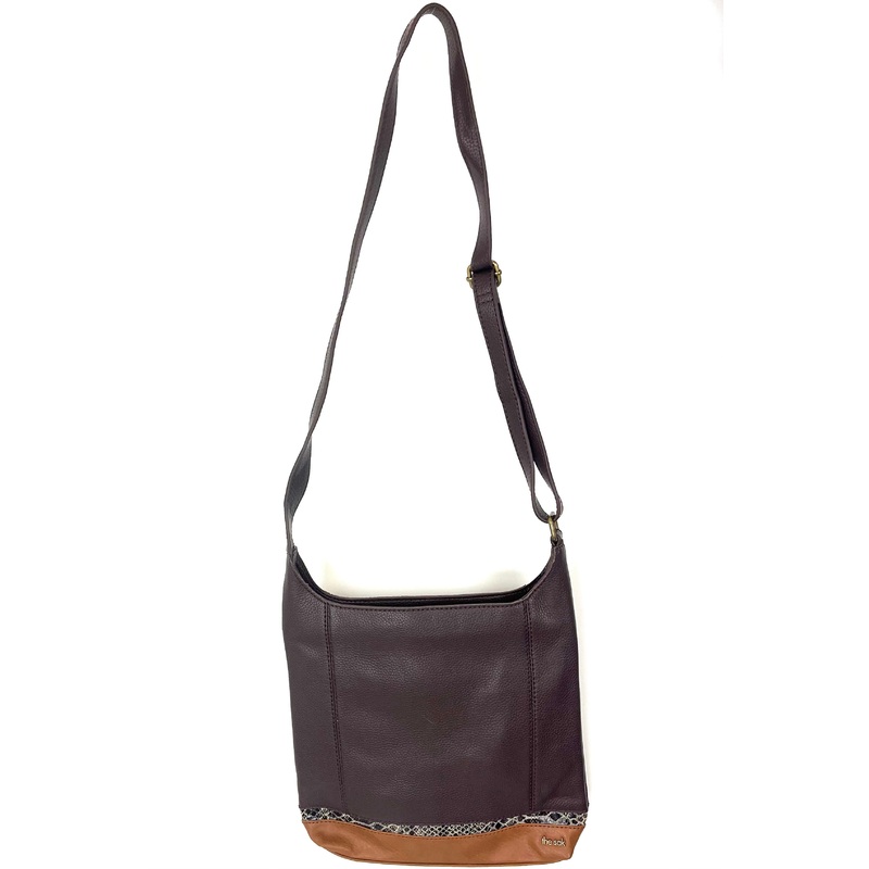 Brown Leather Crossbody Tote Bag