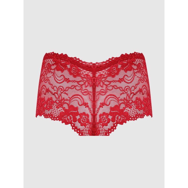 Kirsten Lace Cheeky Haute Red S