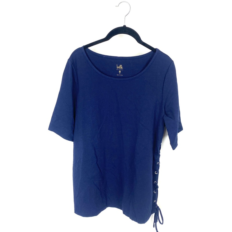 Navy Blue Laced Side T Shirt – Small/Medium