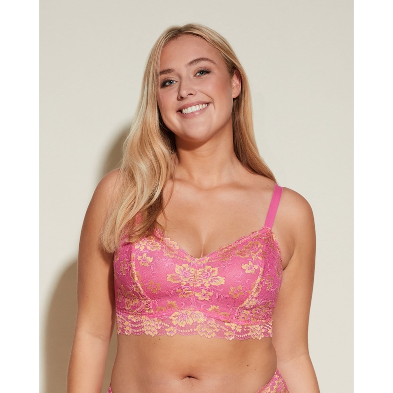 Bralette De Estilo Top Extended Rani Pink /Gold 1X
