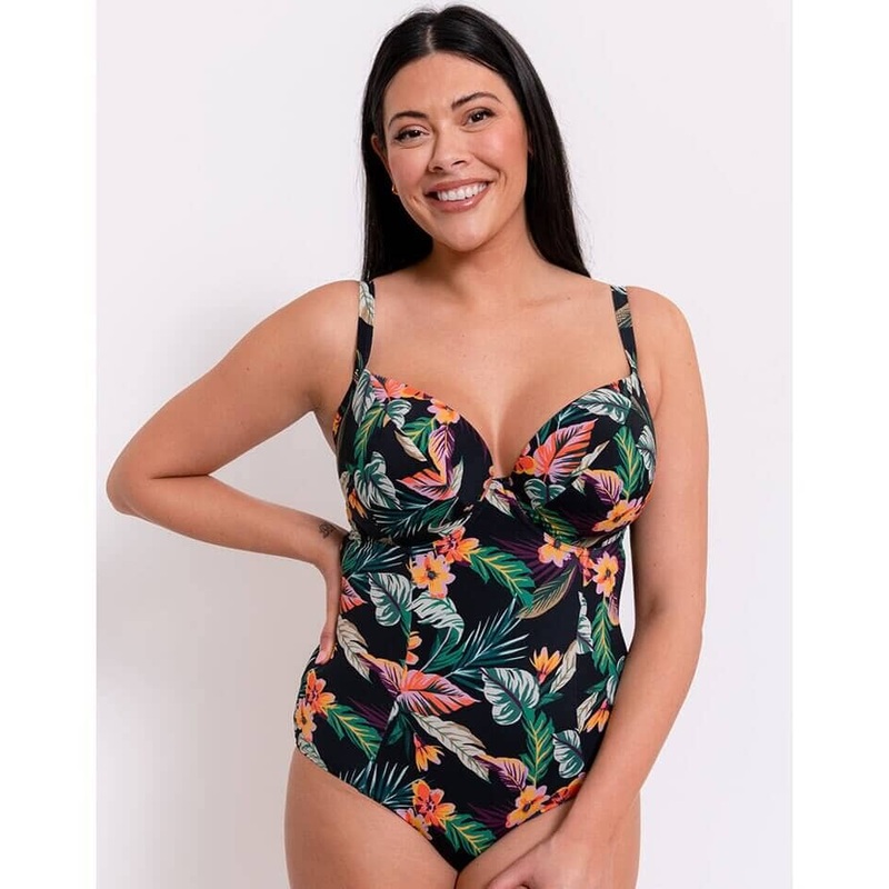 Curvy Kate Cuba Libre Padded Plunge Swimsuit – Print Mix 32D