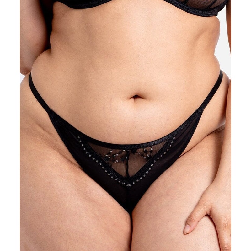 Curvy Kate Stardust Thong – Black Sparkle 6