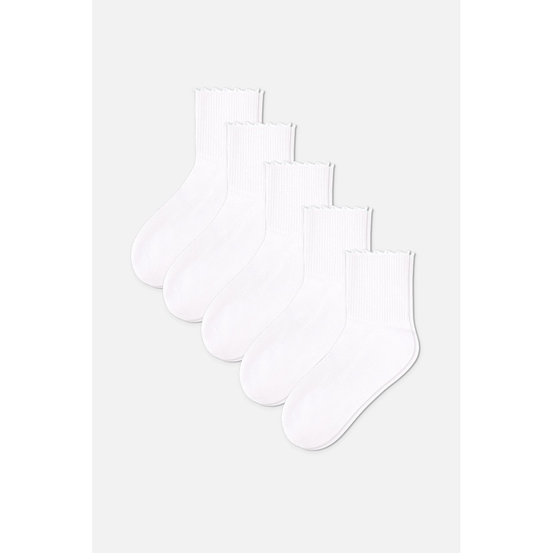 Flutter Sock in White (Pack) OS White 5-Pack