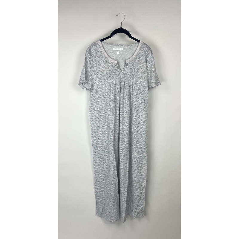 Long Pink And Grey Nightgown – Medium