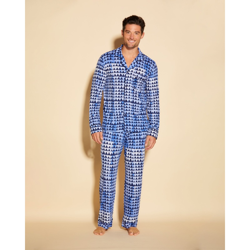 Pigiama Classico Da Uomo Con Top  Maniche Lunghe E Pantaloni Mini Jazzy Jeff S