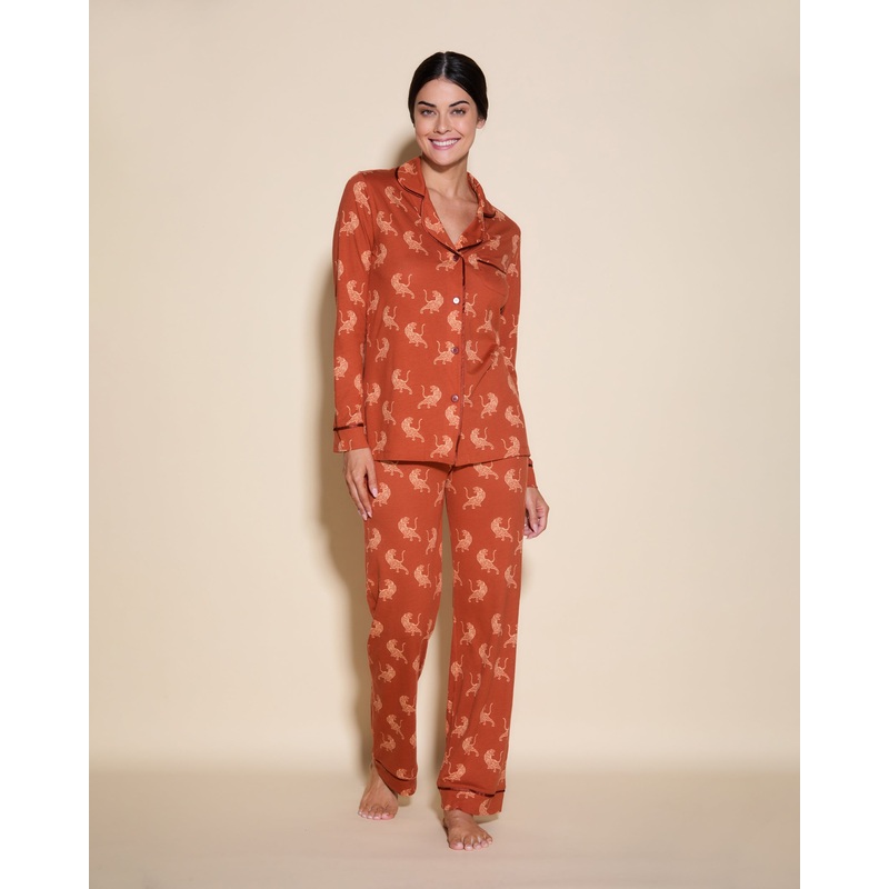 Pigiama Con Top A Maniche Lunghe E Pantaloni Sahara Tiger XS