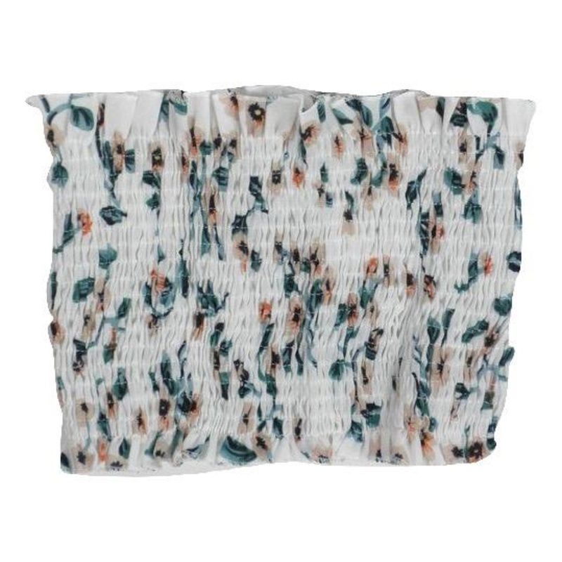 White Floral Tube Top – Small
