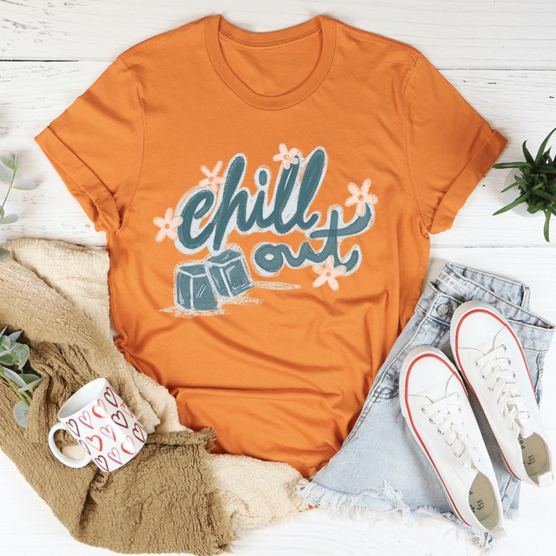 Chill Out Tee Burnt Orange S