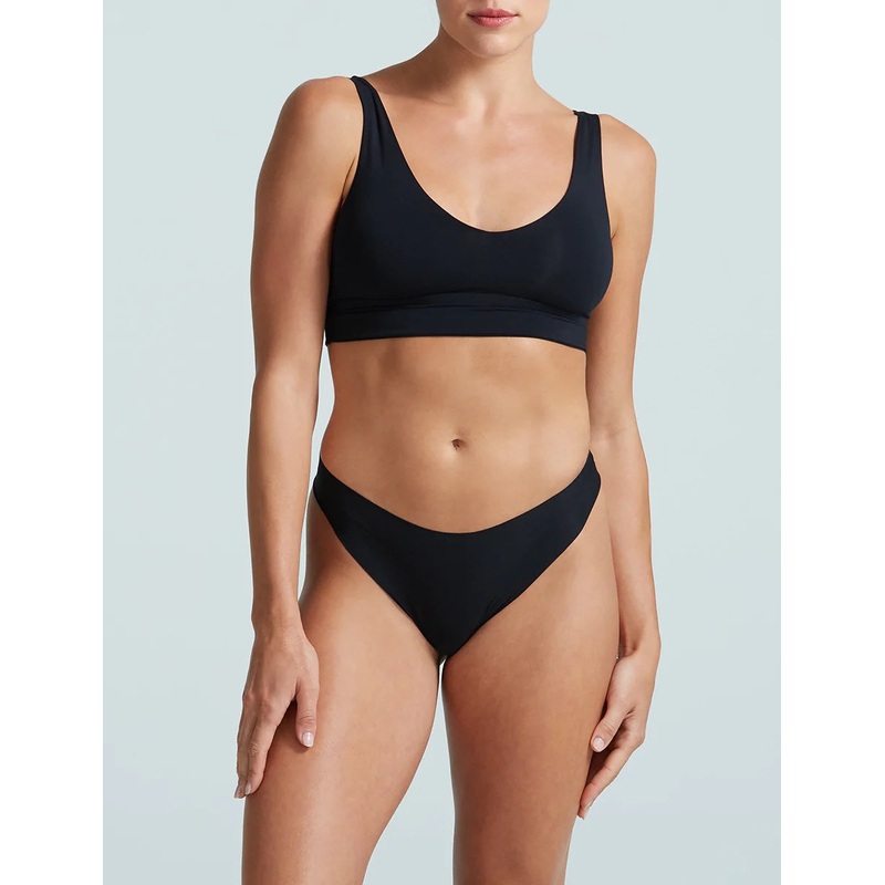 Commando Butter Mid-Rise Thong Panty XSmall Black