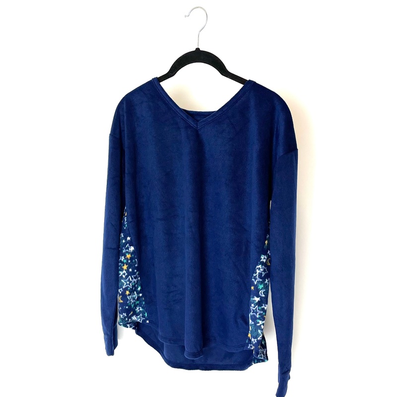 Navy Blue Star Print Pajama Set – Size 4/6