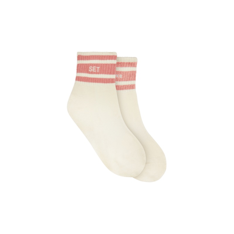 SET X PARKE STRIPE SHORTY SOCKS – BAKED Baked One Size